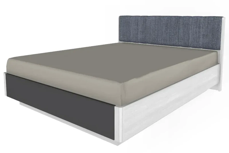 Кровать КР-4014-СЯ-АМ (Снежный Ясень/Антрацит Матовый) - купить в Озерце