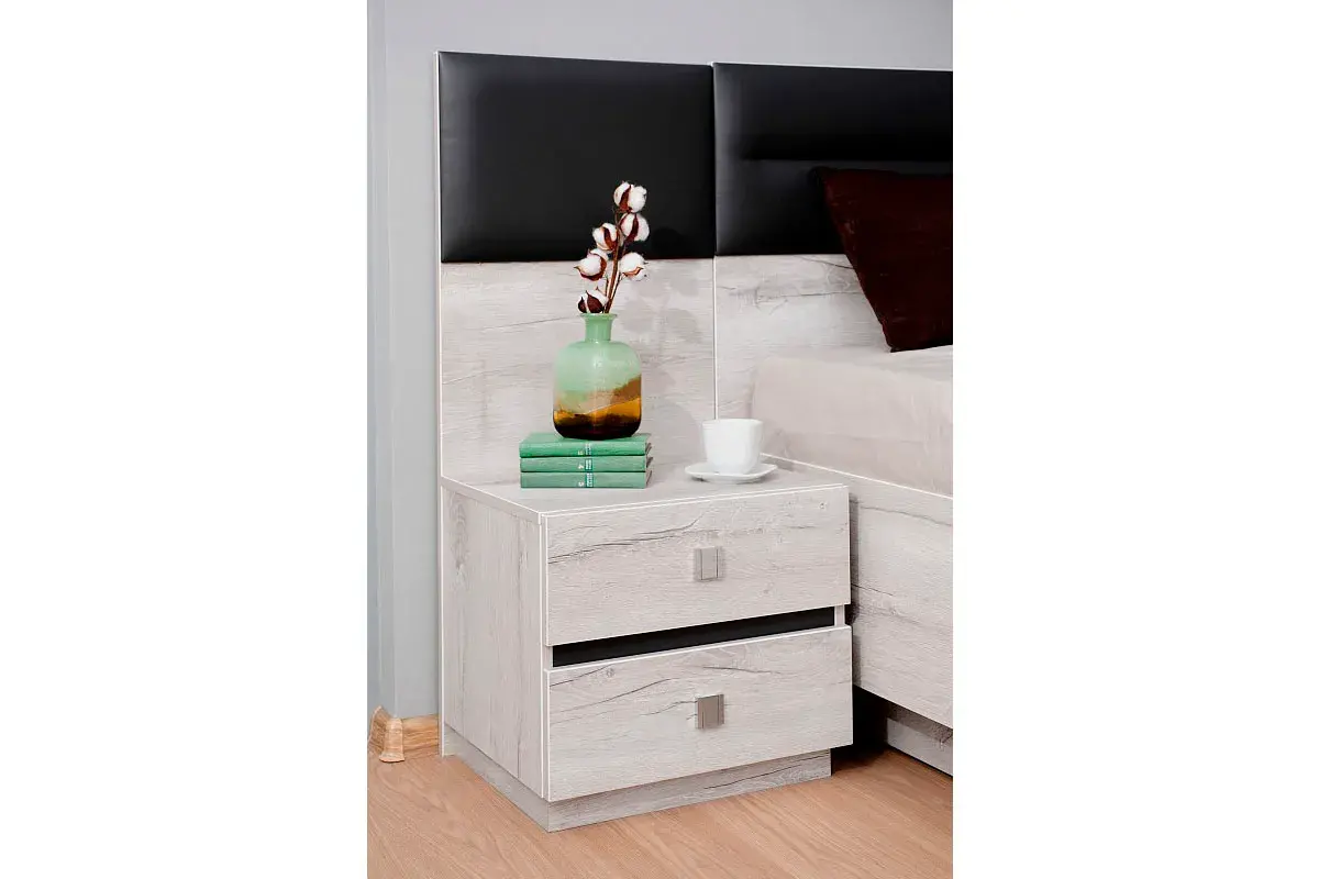 Спальня Neo комплект 4 (Дуб Шавиниган/Антрацит) - купить в Озерце