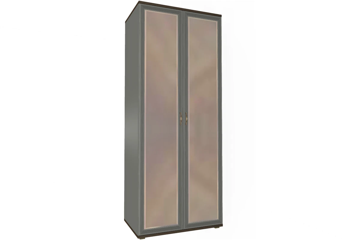 Готовый комплект для спальни СК-1008-ГТ-СО-В (Гикори Джексон Темный/Серый Оникс/Велюр) - купить в Озерце