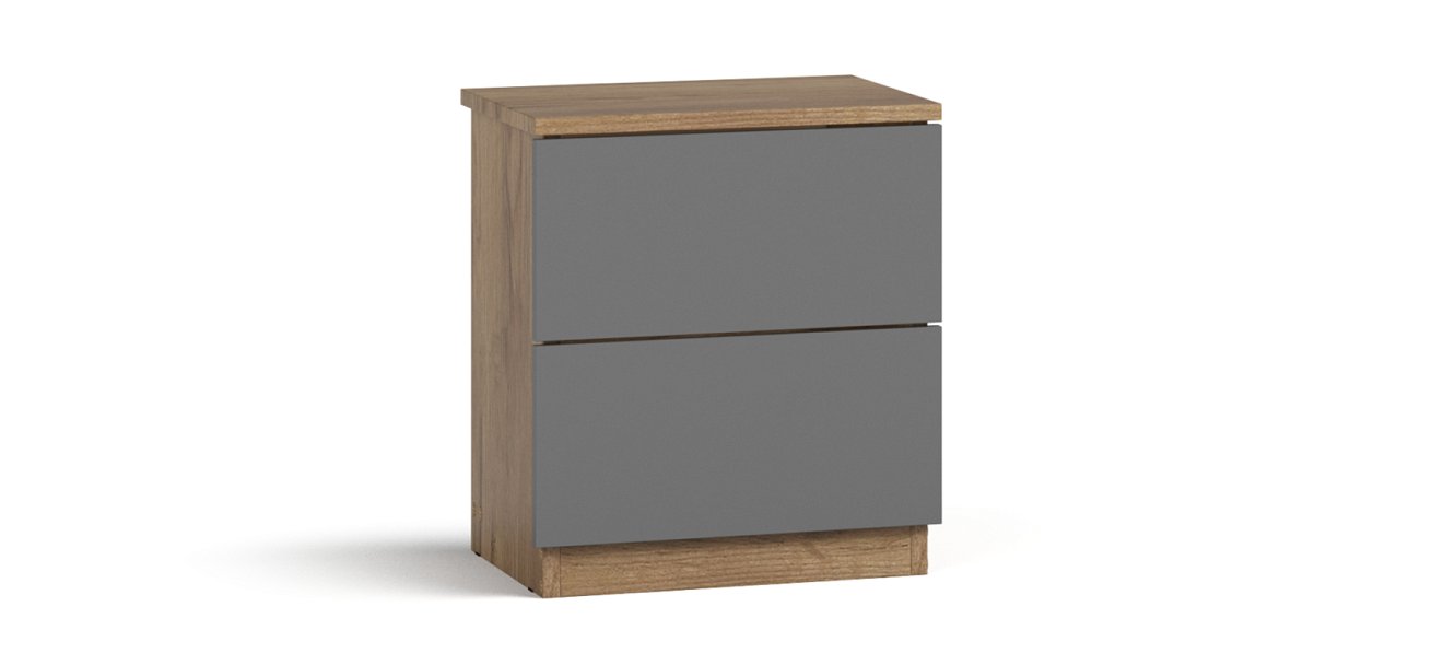 Тумба СИМПЛ NEW Крафт табачный, Серый графит — Мебель-центр Озерцо