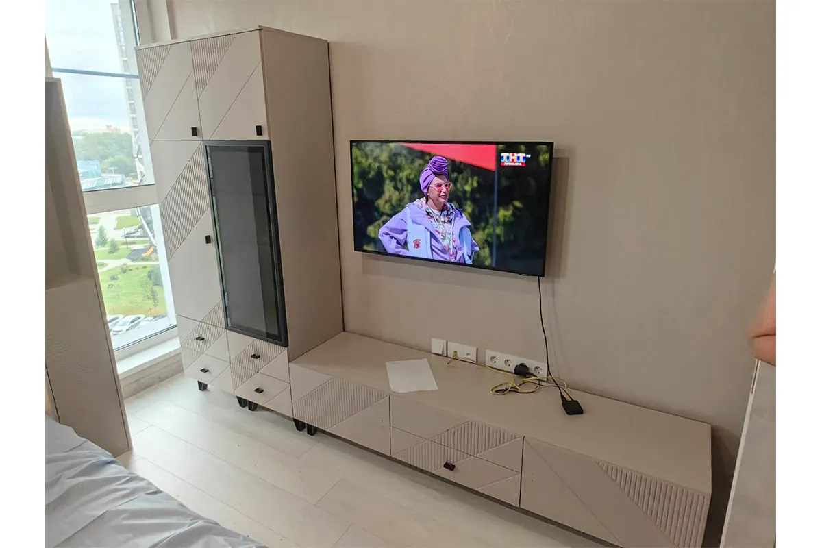 Шкаф для белья Кашемир с дв. и 2 ящ. (Кашемир/Сантьяго) в мебель-центре Озерцо