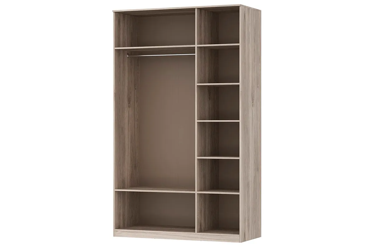 Шкаф Астория №3 (Дуб кастелло серый / Грей софт / Матовая вставка) в мебель-центре Озерцо