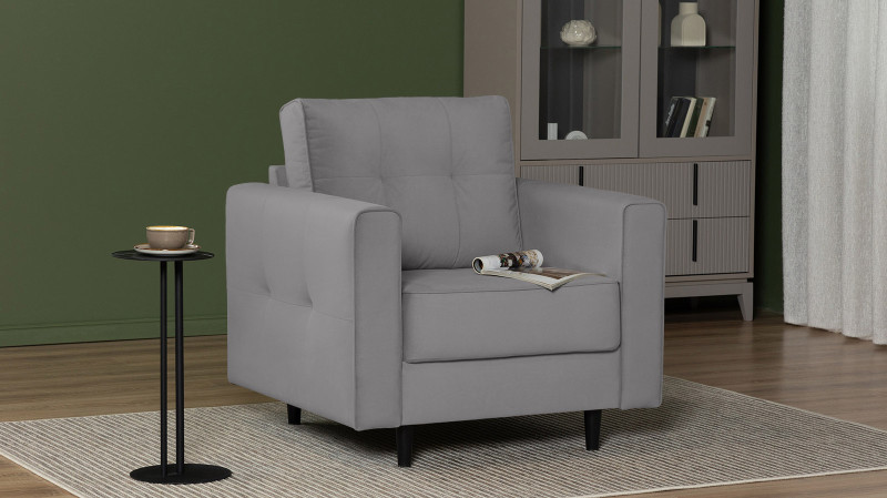 Кресло Amani Pro, Тк. Sky Velvet 08 (подлокотник: 15 см) 89x93.5 — купить в Озерце