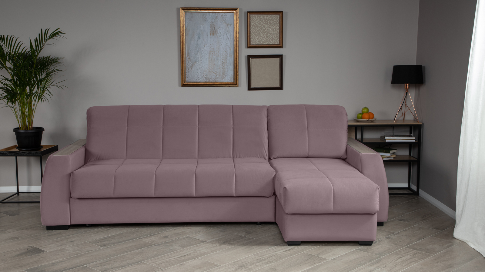 Диван Domo Pro Casanova Lilac угловой с коробом для белья с накладкой 170x282 — купить в Озерце