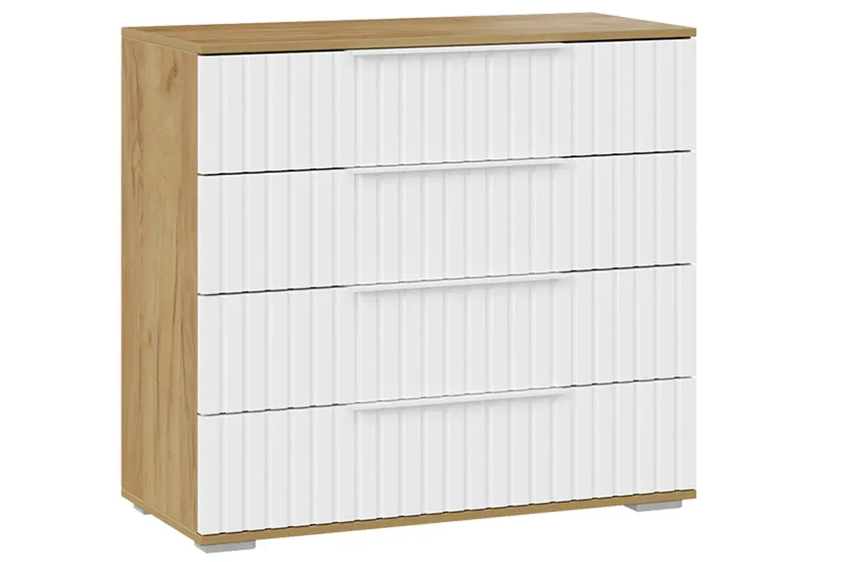 Спальный гарнитур Хилтон №1 (Дуб Крафт золотой/Белый матовый) - купить в Озерце