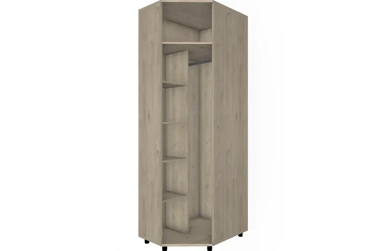 Шкаф угловой для одежды и белья ШК-5017-ГС-АМ (Гикори Джексон Светлый/Антрацит Матовый) — купить в мебель-центре Озерцо Шкаф угловой для одежды и белья ШК-5017-ГС-АМ (Гикори Джексон Светлый/Антрацит Матовый) в мебель-центре Озерцо