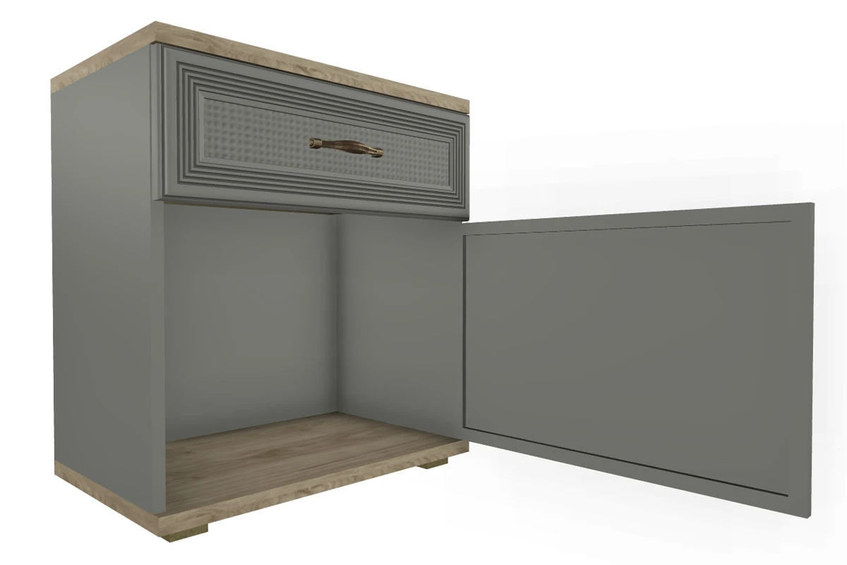 Готовый комплект для спальни СК-1006-ГС-СО (Гикори Джексон Светлый/Серый Оникс) - купить в Озерце