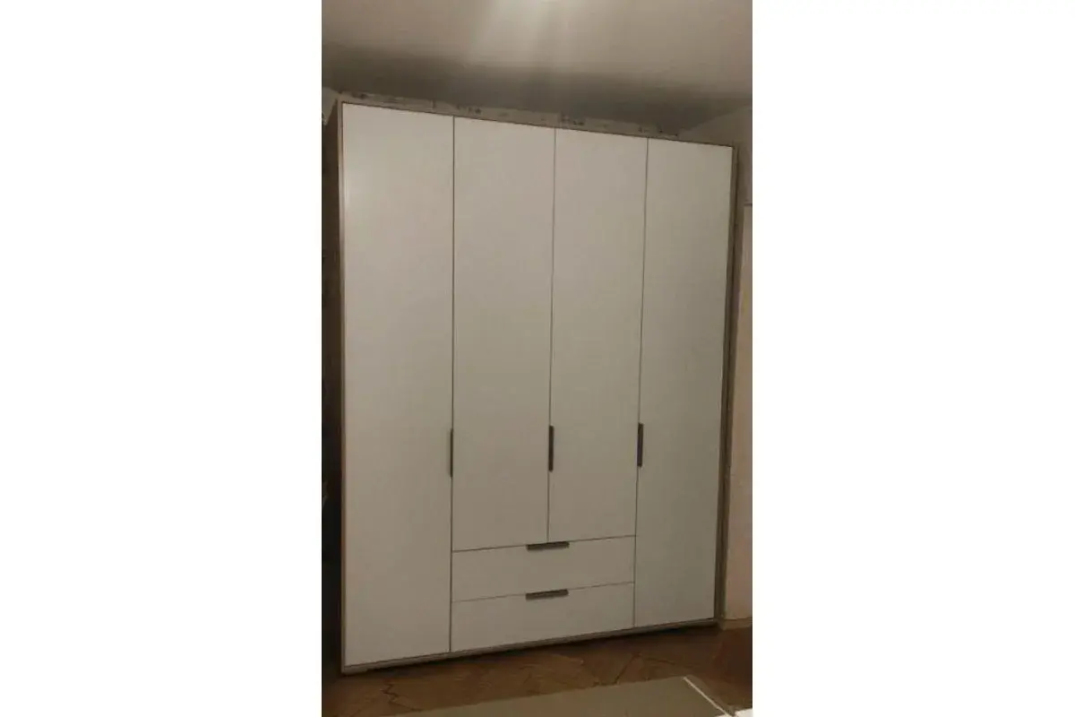 Шкаф четырехдверный Николь Мод.8 (Белый/Дуб Альпийский) в мебель-центре Озерцо