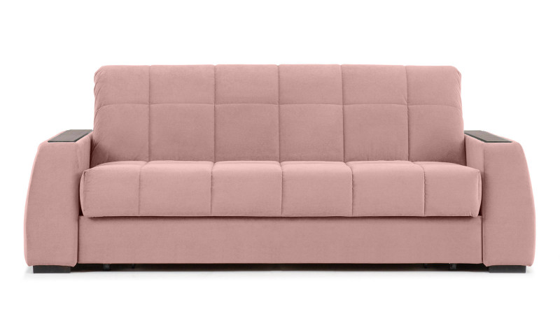 Диван - кровать Domo Pro с полками цвета венге, стежка квадрат, ткань Sky Velvet 01 160x216 — в мебель-центре Озерцо