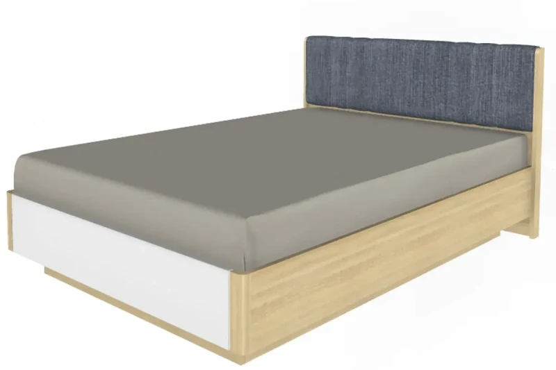 Кровать КР-4012-АС-БГ (Ясень Асахи/Белый Бриллиант Глянцевый) - купить в Озерце