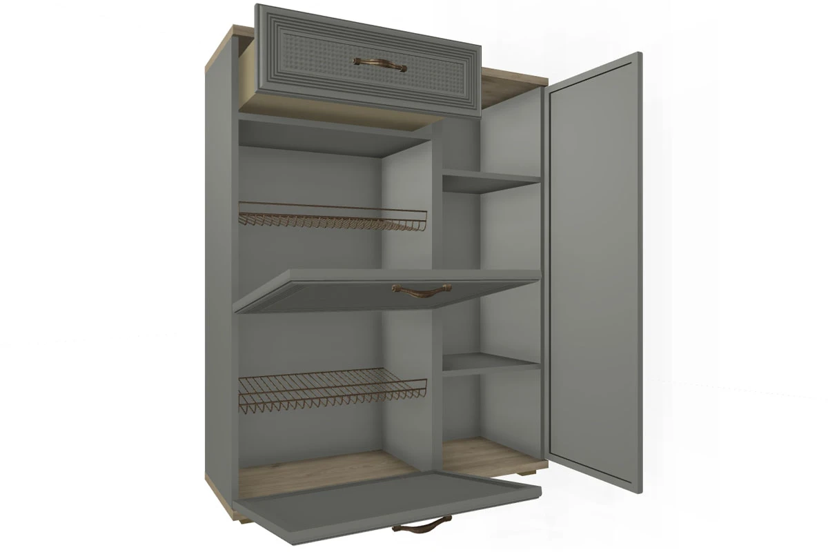 Тумба ТБ-1002-ГС-СО (Гикори Джексон Светлый/Серый Оникс) — Мебель-центр Озерцо