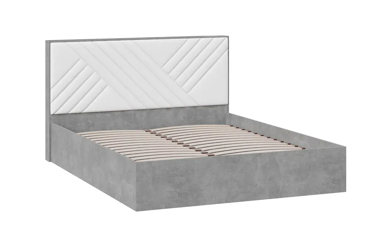 Кровать универсальная Хилтон Тип 1 160х200 (Ателье светлый/Белый) - купить в Озерце