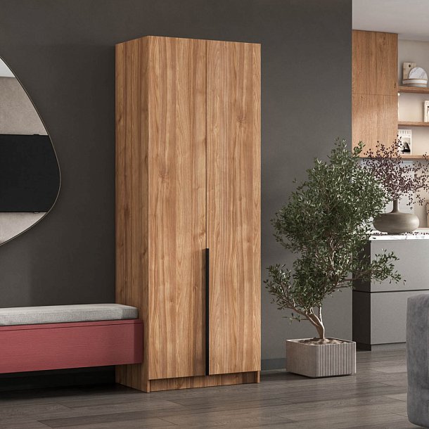 Босс Стандарт 80*220 шкаф распашной 2Д Орех Селект в мебель-центре Озерцо