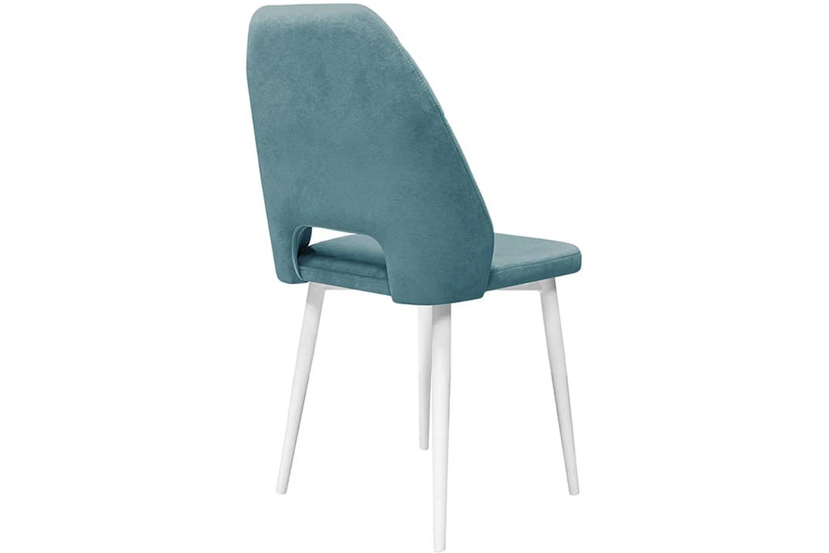 Стул Капри Исп. 2 конус Т2 (Белый муар/Велюр DREAM бирюзовый) - купить в Озерце