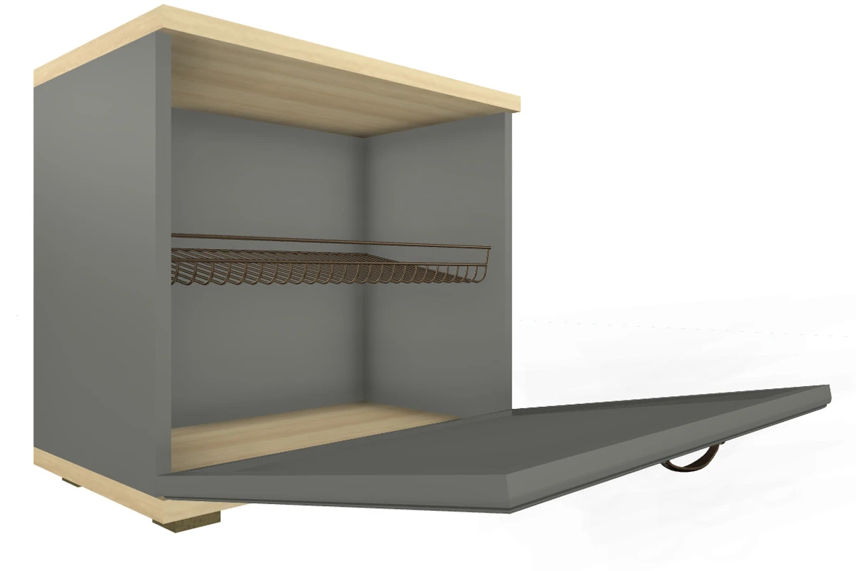 Готовый комплект для прихожей Карина ПК-1003-АС-СО (Ясень Асахи/Серый Оникс) — Мебель-центр Озерцо