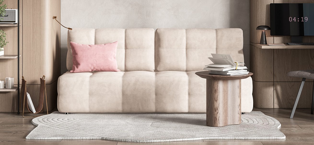 Денди Мини диван Велюр Монолит латте — купить в Озерце