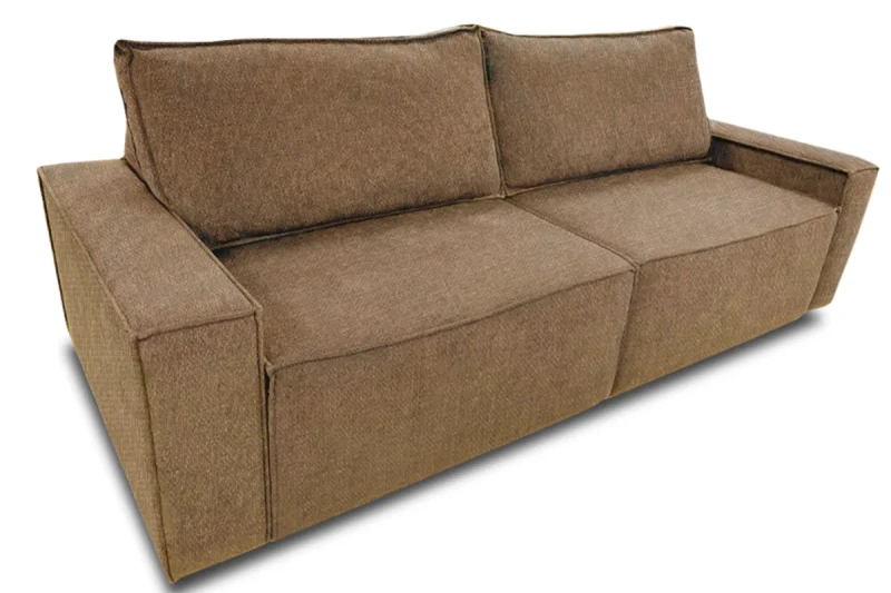 Диван Brick-3 S (Набивные подушки/Вывернутый) Гунин 2217-3 Коричнево-бежевый — купить в Озерце