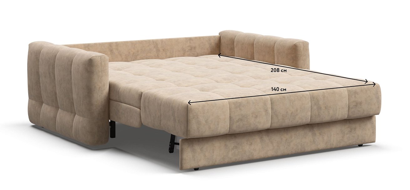 Диван BOSS Sleep 140 Велюр Роял шампань — купить в Озерце