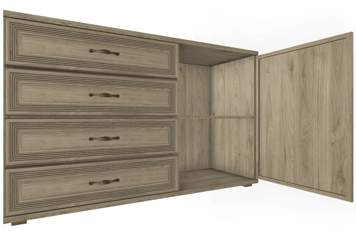 Тумба ТБ-1015-ГТ-СО (Гикори Джексон Светлый) — Мебель-центр Озерцо