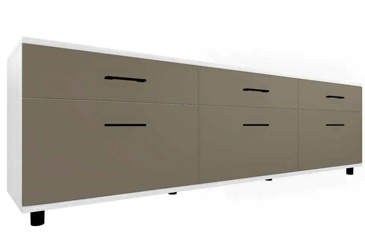 Гостиная Грейс комплект 5 (Снежный Ясень/Латте Матовый) — Мебель-центр Озерцо