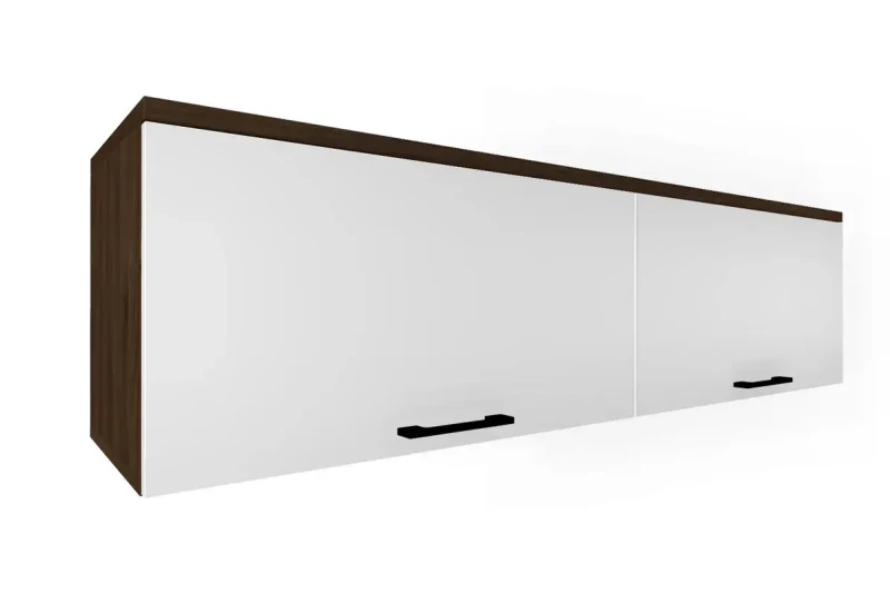 Антресоль АН-5043-ГТ-БГ (Гикори Джексон Темный/Белый Бриллиант Глянцевый) в мебель-центре Озерцо