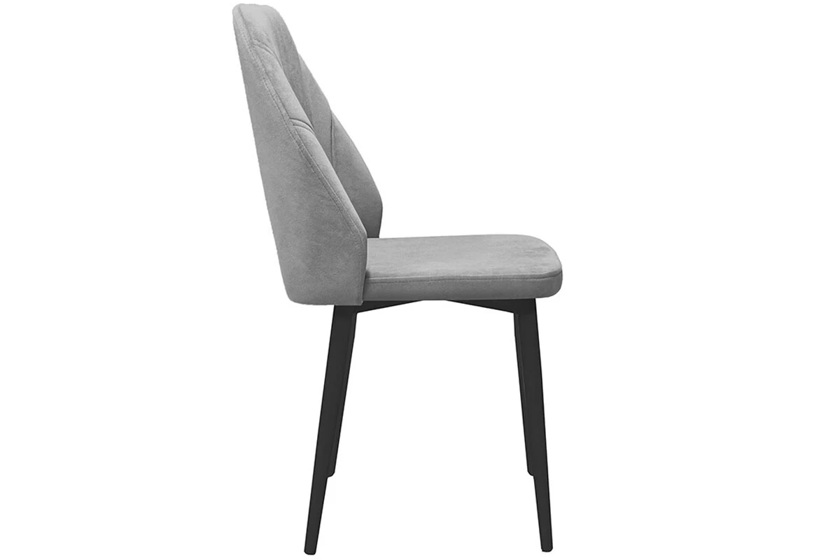 Стул Капри Исп. 2 конус Т2 (Черный муар/Велюр DREAM серый) - купить в Озерце