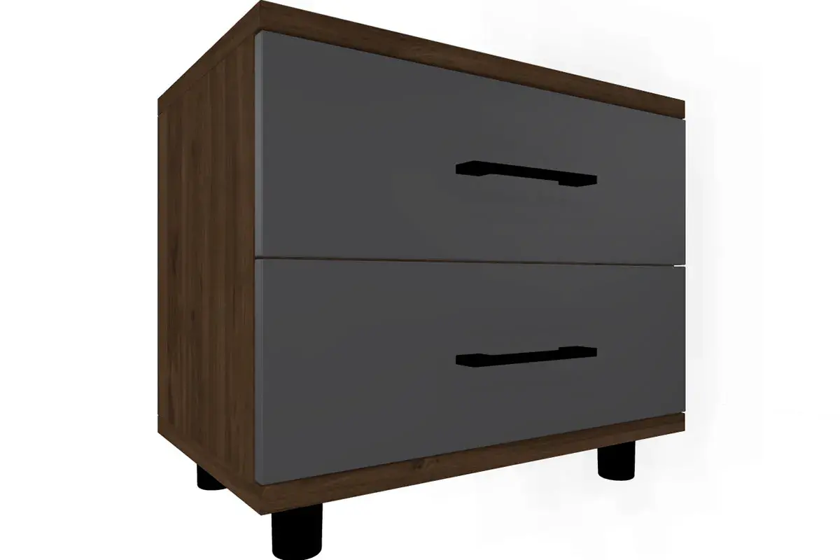 Спальня Грейс комплект 4 (Гикори Джексон Темный/Антрацит Матовый) - купить в Озерце