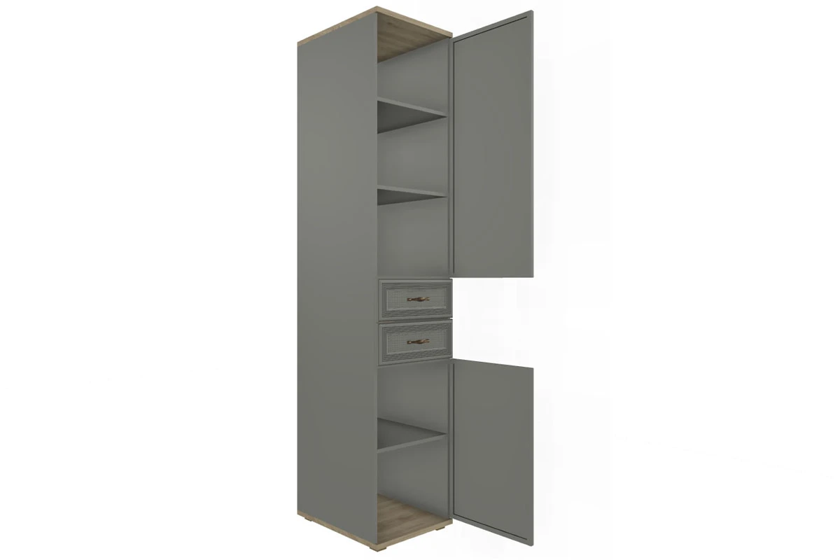 Готовый комплект для спальни СК-1006-ГС-СО (Гикори Джексон Светлый/Серый Оникс) - купить в Озерце