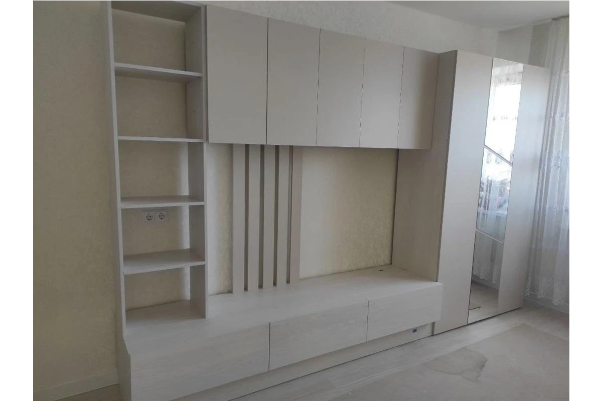 Гостиная Лиза-1 ЦРК.ЛЗ.01 (Анкор Белый/Сатин) — Мебель-центр Озерцо