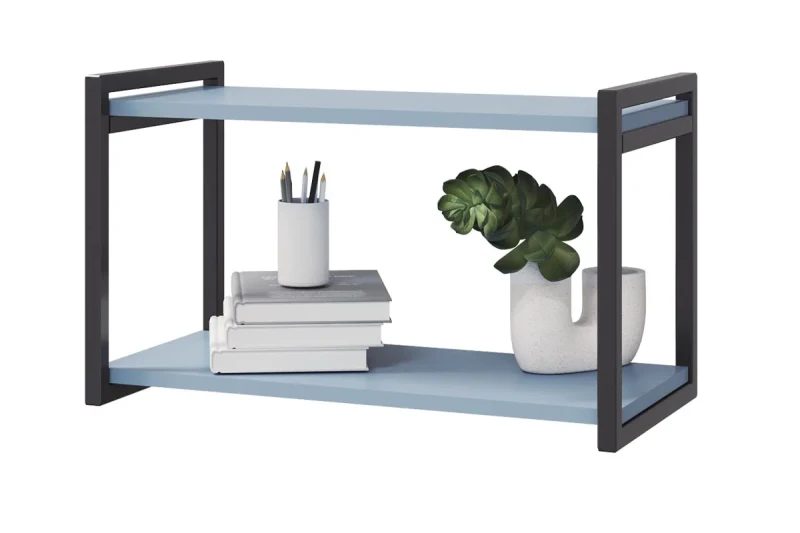 Полка на мет. каркасе Стич 600х360 (Серо-голубой) — Мебель-центр Озерцо