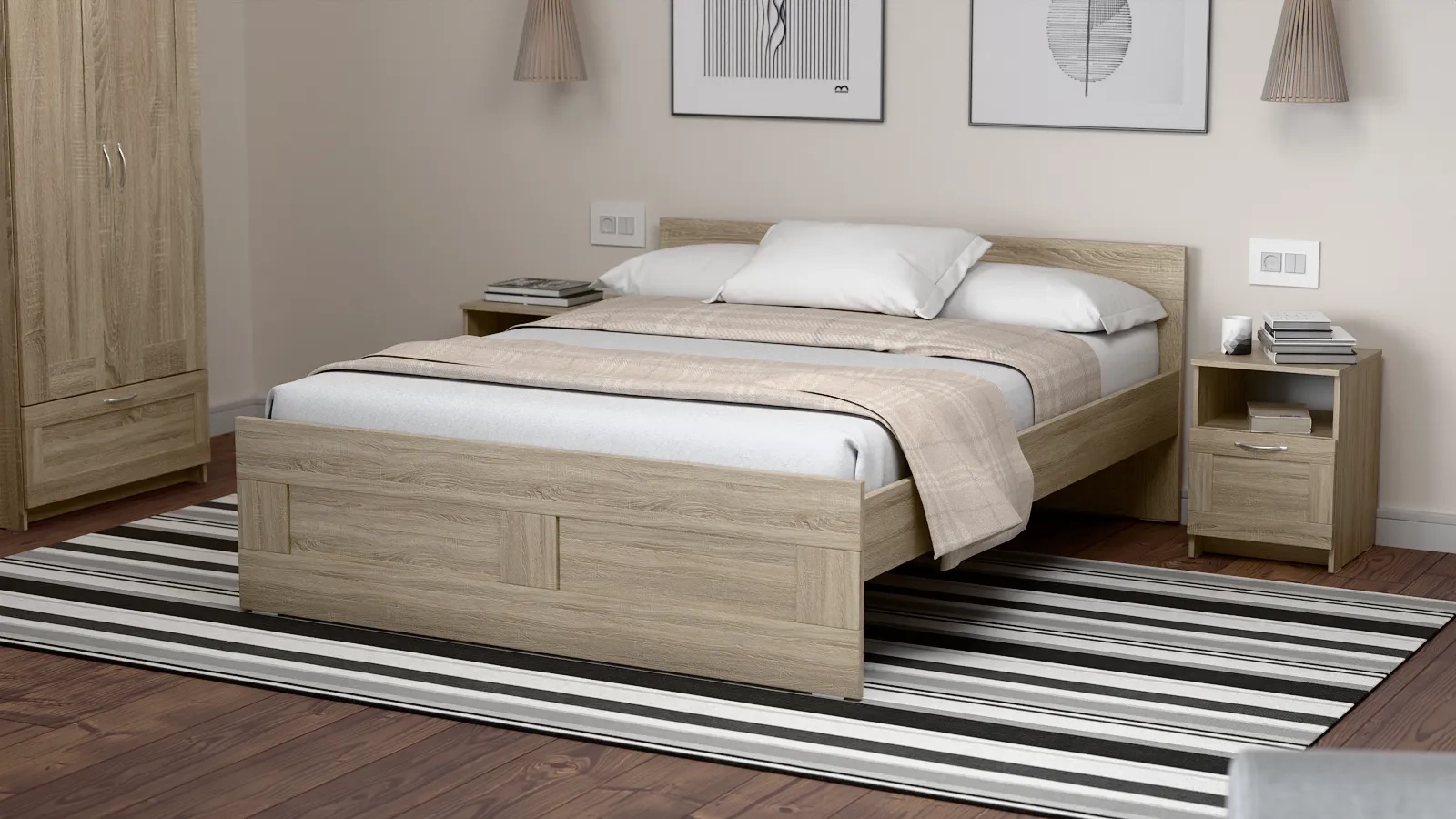 Кровать Istra Pro Сонома 180x200 - купить в Озерце