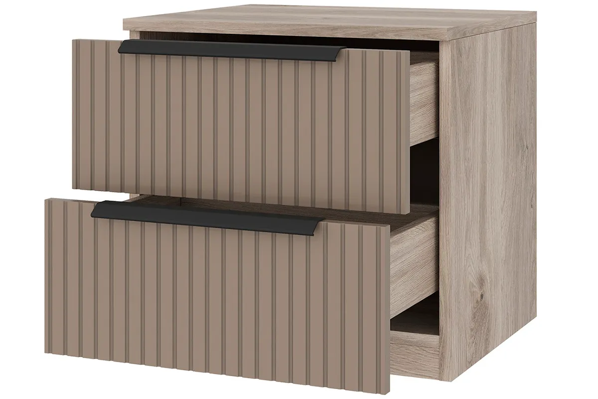 Тумба прикроватная Астория 04 (Дуб кастелло серый / Грей софт) — Мебель-центр Озерцо