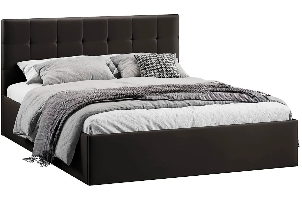 Кровать Джоли с ПМ без заглушины 160х200 Тип 1 (Велюр/Confetti Stone) - купить в Озерце