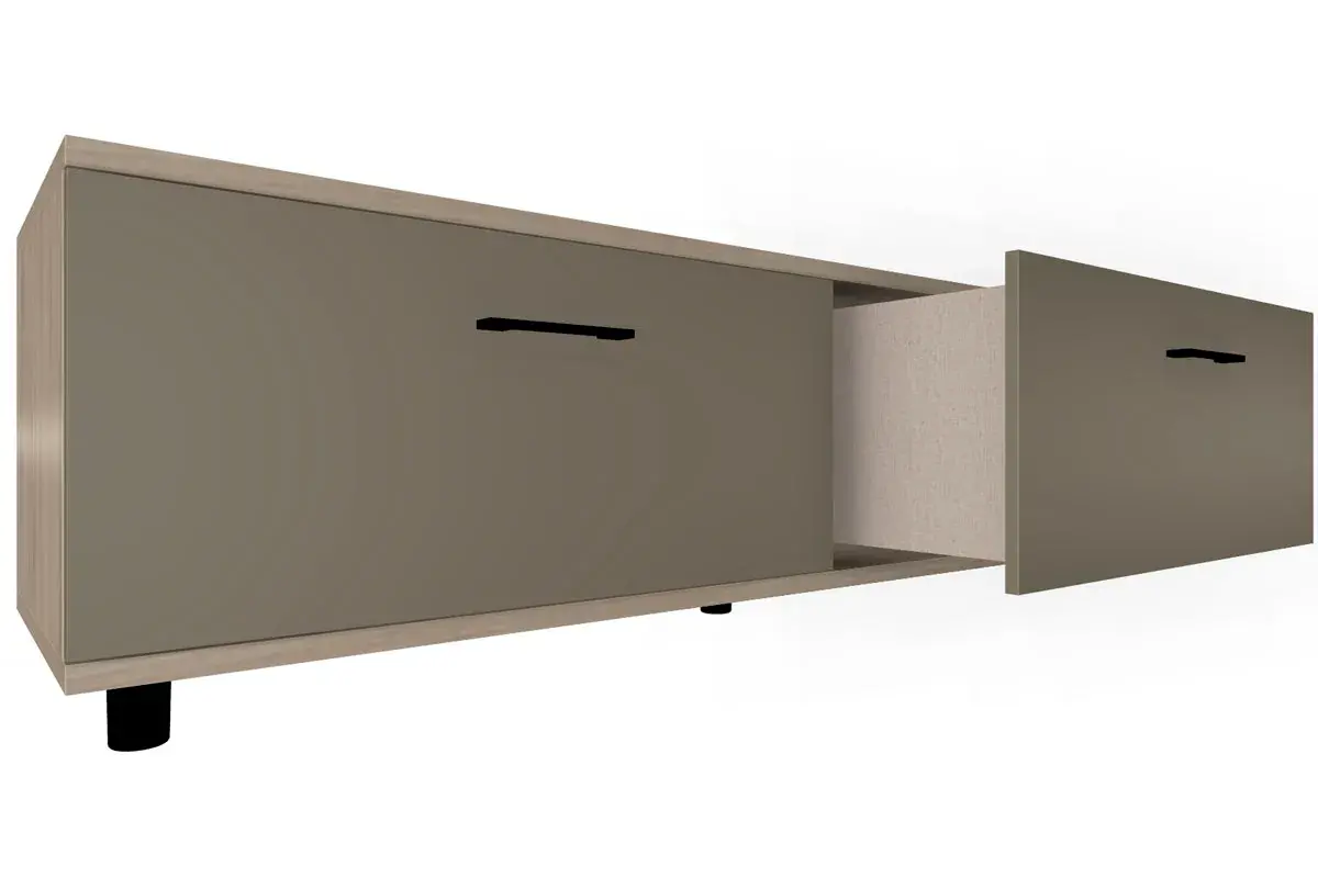 Тумба ТБ-5039-ГС-ЛМ (Гикори Джексон Светлый/Латте Матовый) — Мебель-центр Озерцо