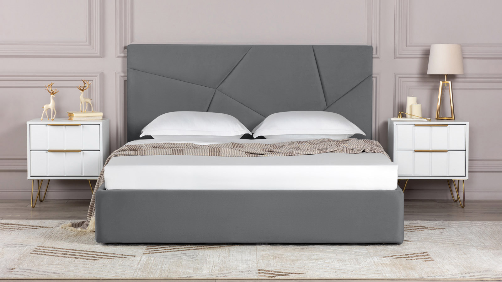 Кровать Opera I, Тк. Sky Velvet 16 140x200 - купить в Озерце