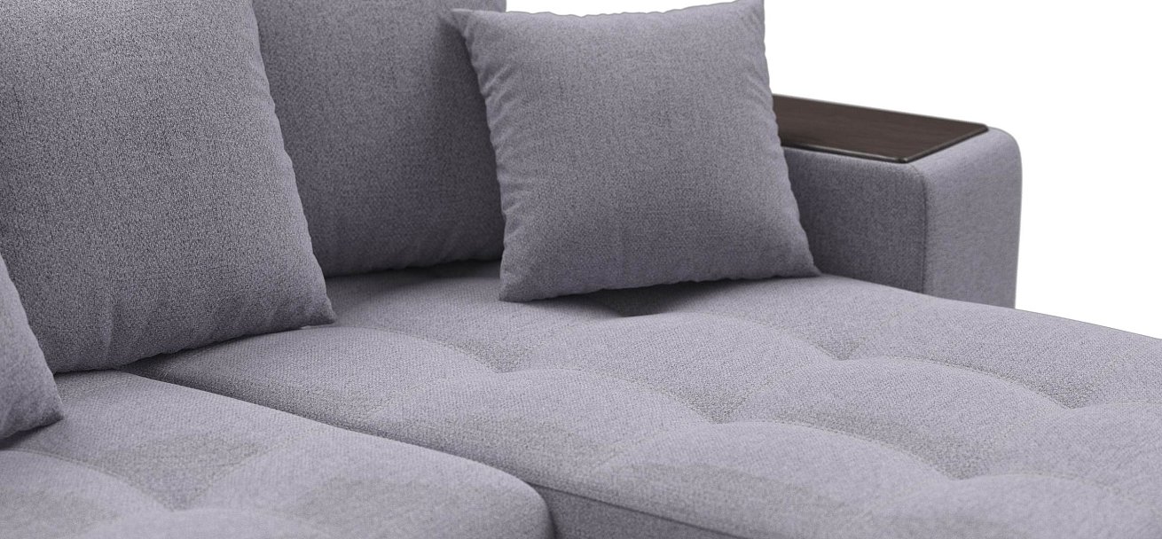 Ванкувер угловой диван Рогожка Мальмо платина — купить в Озерце