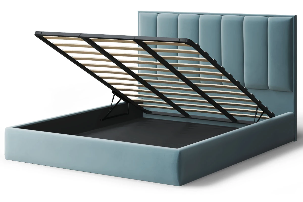 Кровать без опоры Лина с ПМ 160х200 (Neo 22/Бирюза) - купить в Озерце