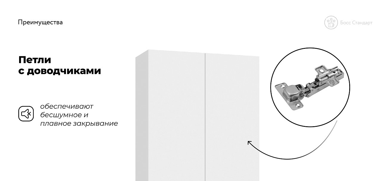 Босс Стандарт 90*220 шкаф распашной 2Д+ящики 01 Белый в мебель-центре Озерцо