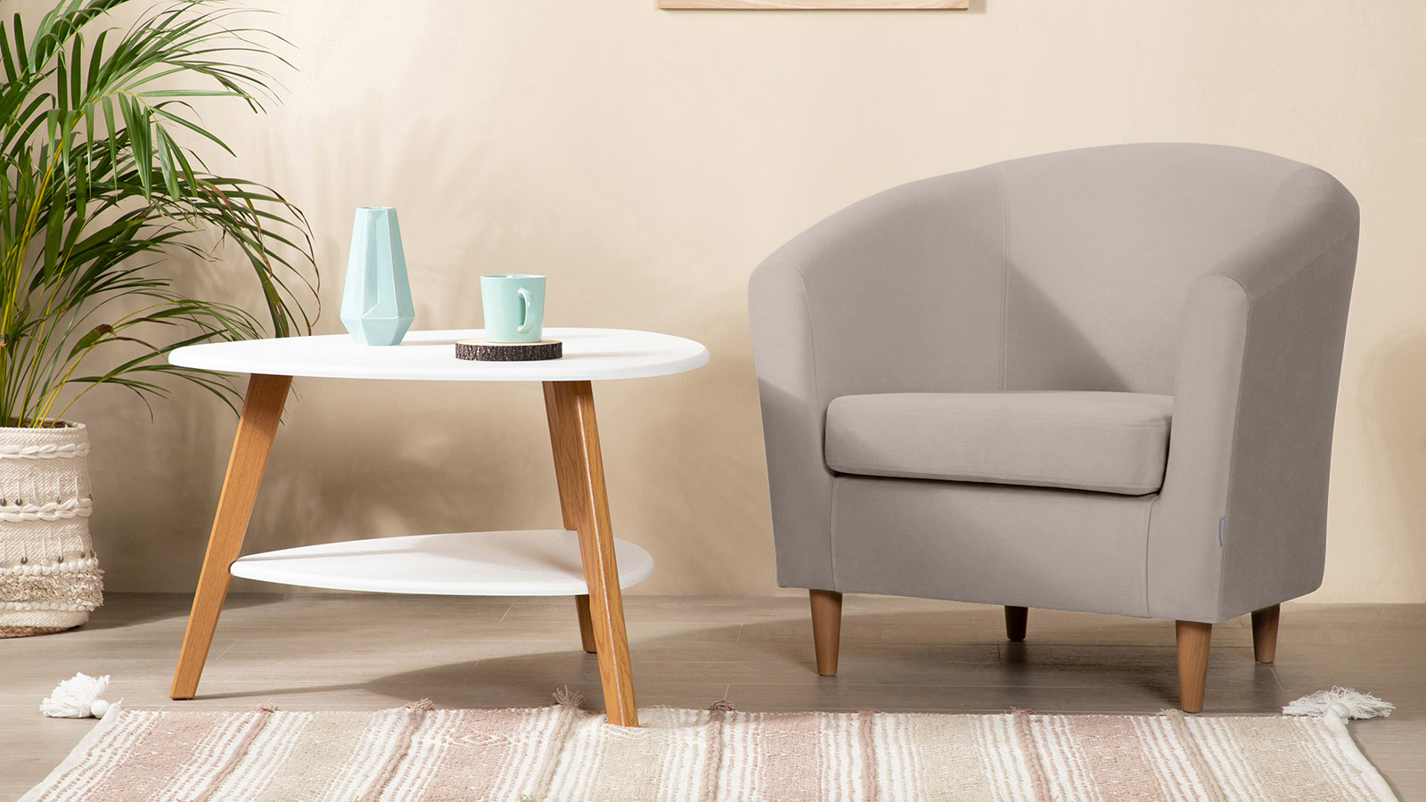 Кресло Moony Sky velvet 03, светлые ножки 75x80 — купить в Озерце