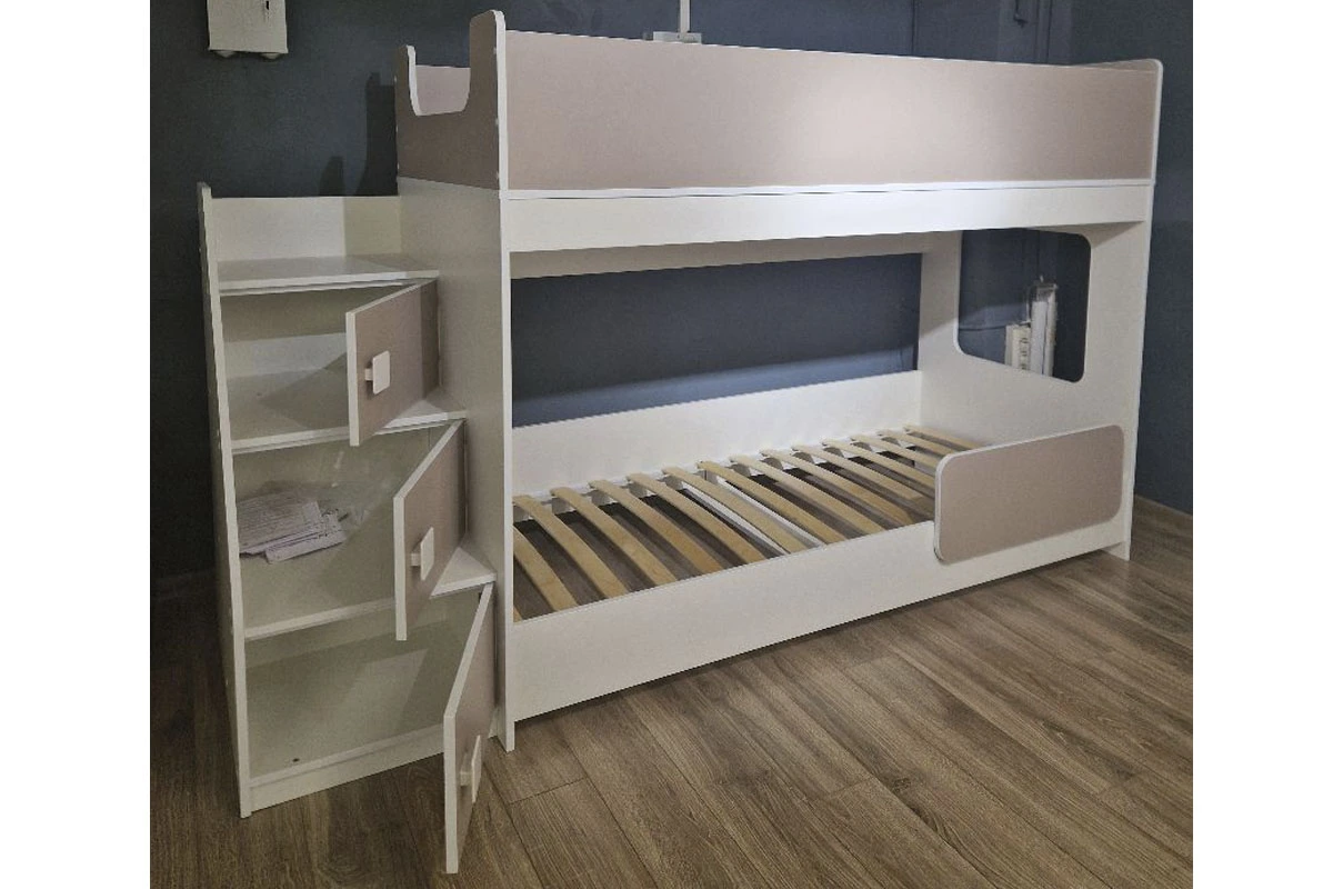 Кровать 2-х ярусная Тёма-2 (Белый/Капучино) - купить в Озерце