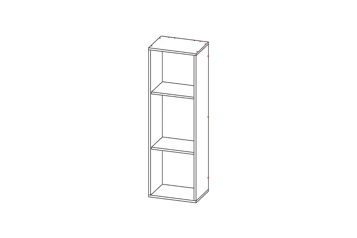 Пенал навесной Оникс-12 (Графит) в мебель-центре Озерцо