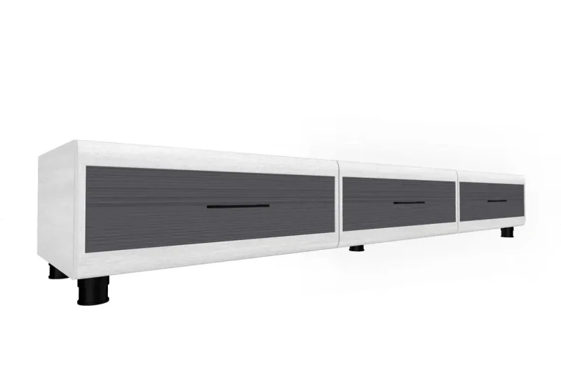 Тумба ТБ-2671 (Снежный Ясень-фасад Серый) — Мебель-центр Озерцо