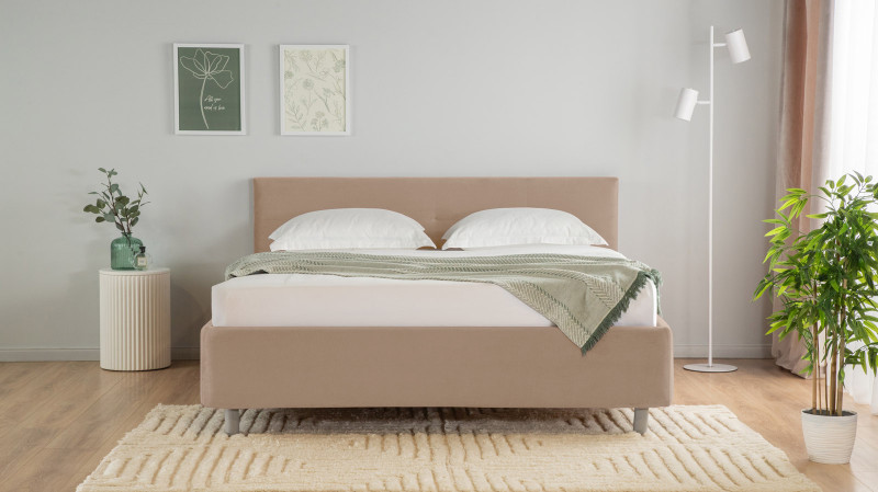 Кровать Vanessa Nova ткань Casanova Stone 120x200 - купить в Озерце