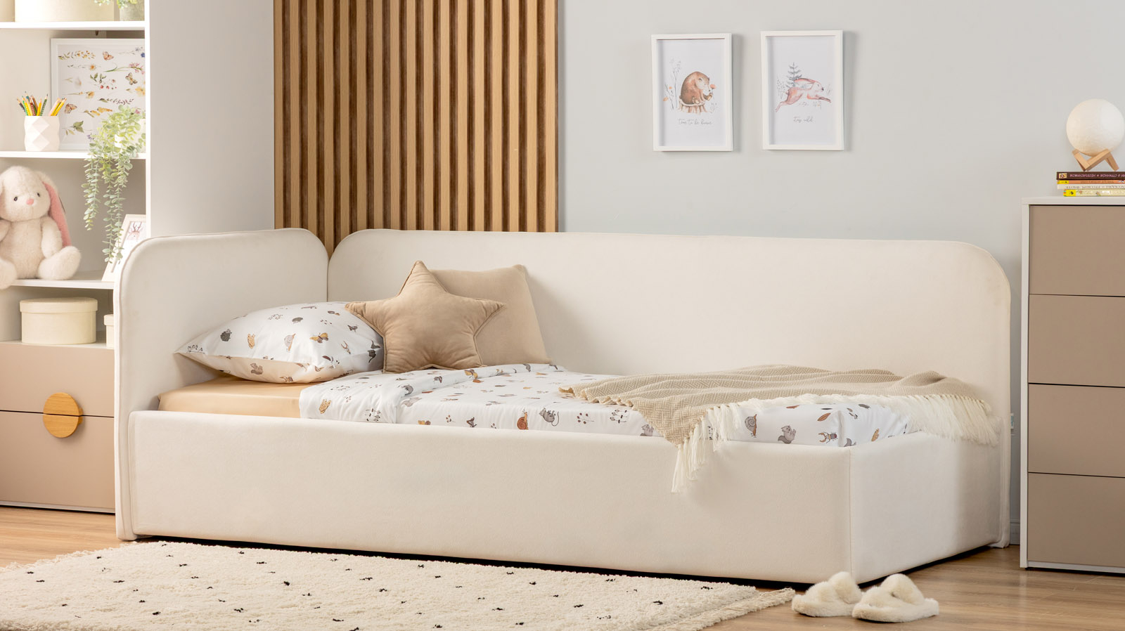 Кровать подростковая Plumpy Тк. Prime White 80x200 — Мебель-центр Озерцо