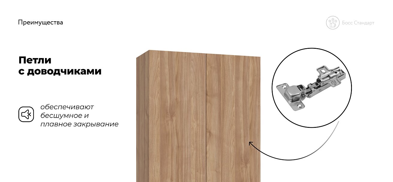 Босс Стандарт 90*220 шкаф распашной 2Д+ящики 01 Орех Селект в мебель-центре Озерцо