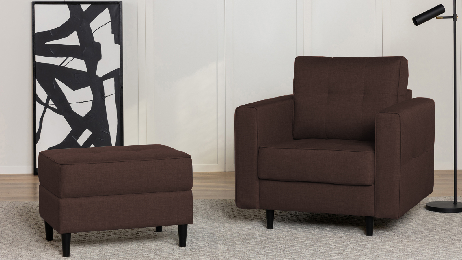 Пуф Amani Pro, Тк. Тк. Lidot brown 53x68 — купить в Озерце