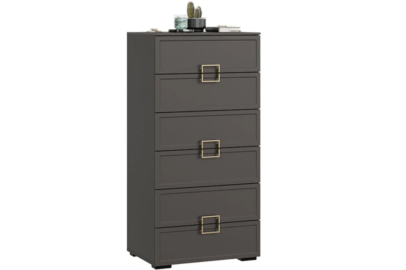 Комод Стелла (Серый Вулкан/Фон серый) — Мебель-центр Озерцо