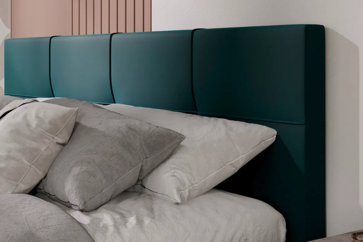 Кровать Лора с ПМ и заглушиной 180х200 (Велюр / Confetti Izumrud) - купить в Озерце