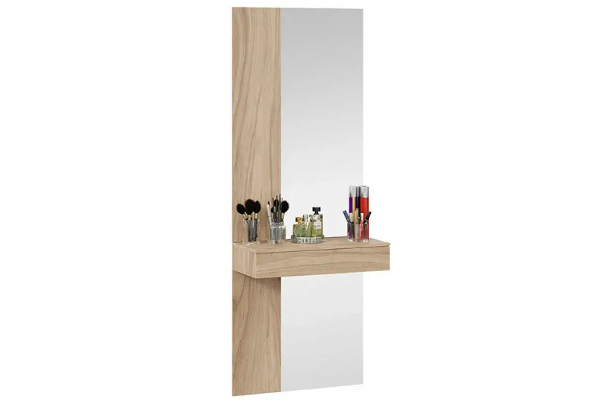 Тумба подвесная с зеркалом Порто СМ-102.08.001 (Яблоня Беллуно) — Мебель-центр Озерцо