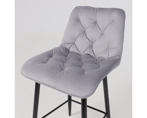 Барный стул Вито, светло-серый велюр HLR-20 / черный - купить в Озерце